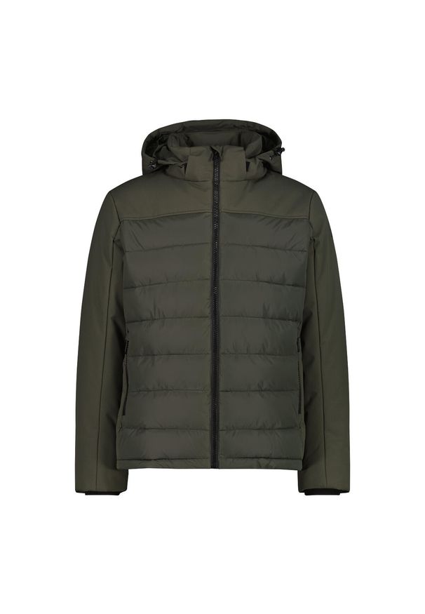 Kurtka z kapturem CMP. Typ kołnierza: kaptur. Kolor: zielony. Materiał: puch. Sezon: zima. Sport: narciarstwo