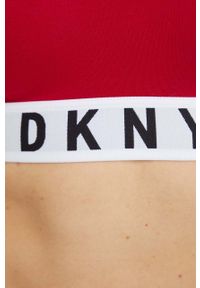 DKNY - Dkny biustonosz kolor bordowy gładki. Kolor: czerwony. Wzór: gładki #4