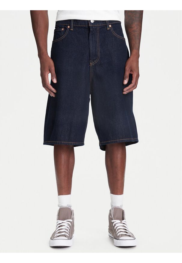 GAP - Gap Szorty jeansowe 774578-00 Granatowy Baggy Fit. Kolor: niebieski. Materiał: bawełna