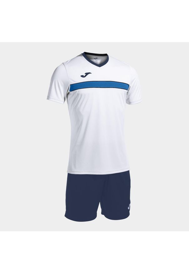 Zestaw koszulka treningowa i spodenki Joma Victory. Kolor: niebieski, biały, wielokolorowy. Sport: piłka nożna