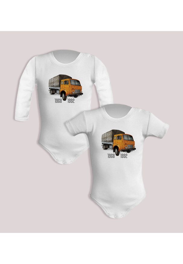 nikiniki - Jelcz — body (Rozmiar: 6M; Długość rękawa: długi; Rodzaj nadruku: Jelcz). Materiał: puch, bawełna. Wzór: nadruk