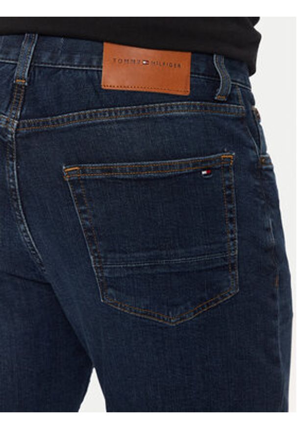 TOMMY HILFIGER - Tommy Hilfiger Jeansy MW0MW37810 Granatowy Straight Fit. Kolor: niebieski