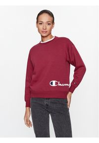 Champion Bluza Crewneck Sweatshirt 116587 Bordowy Regular Fit. Kolor: czerwony. Materiał: bawełna, syntetyk