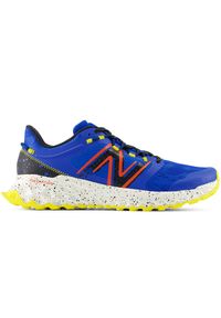 Buty męskie New Balance Fresh Foam Garoé MTGARORY – niebieskie. Okazja: na co dzień. Kolor: niebieski. Materiał: materiał, syntetyk, guma. Szerokość cholewki: normalna. Sport: fitness, bieganie