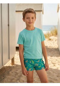 Sinsay - Kąpielówki w dinozaury z elementami 3D - turkusowy. Kolor: turkusowy #1