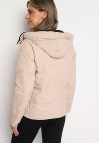 Born2be - Czarna Dwustronna Kurtka Pikowana Ozdobiona Sznurkami Mivvena. Okazja: na co dzień. Kolor: czarny. Materiał: jeans. Długość rękawa: długi rękaw. Długość: długie. Wzór: aplikacja. Styl: casual #2