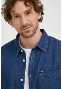 Wrangler - WRANGLER DENIM SHIRT MĘSKA KOSZULA JEANSOWA W5B9LW023 112321159. Materiał: jeans, denim