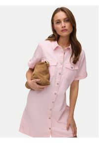 Vero Moda Sukienka jeansowa Jennie 10309665 Różowy Regular Fit. Kolor: różowy. Materiał: bawełna #3
