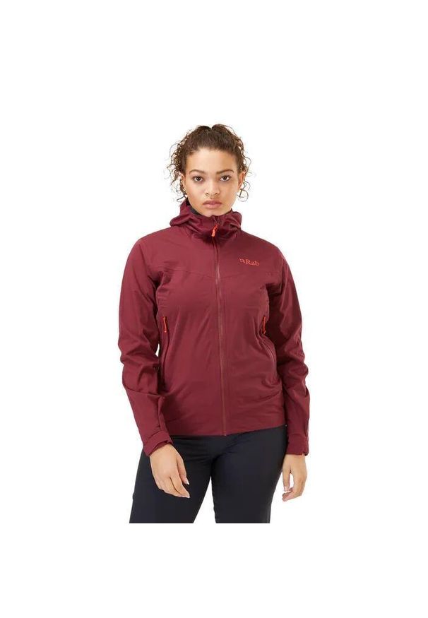 Kurtka przeciwdeszczowa damska Rab Kinetic 2.0. Kolor: czerwony, brązowy, wielokolorowy