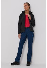 CMP Spodnie damskie kolor granatowy proste high waist. Stan: podwyższony. Kolor: niebieski. Materiał: tkanina
