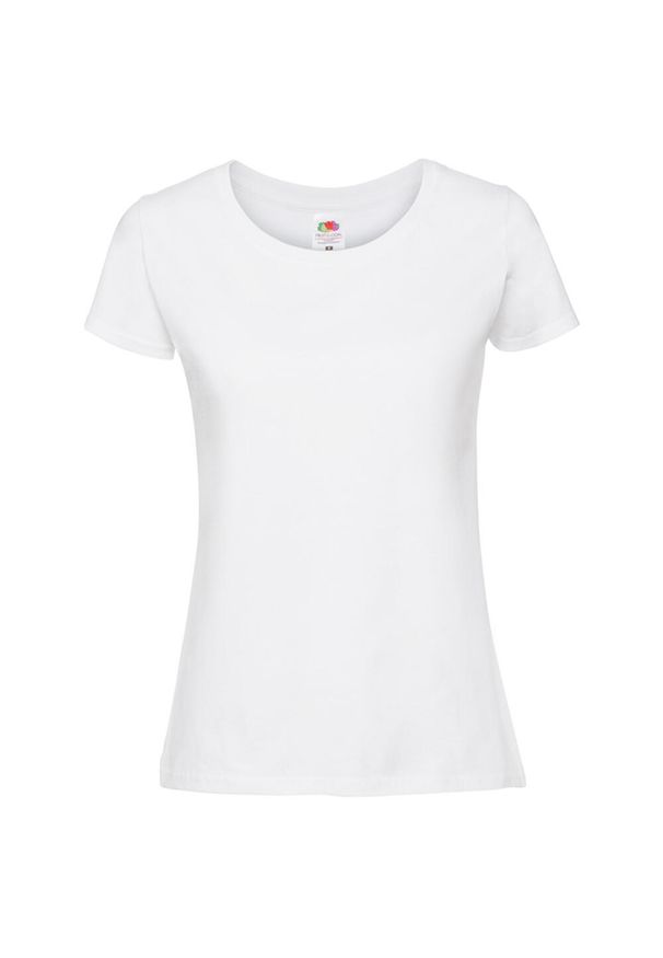 FRUIT OF THE LOOM - Koszulka Damska Iconic 195 Plain T-shirt. Kolor: biały. Sport: turystyka piesza