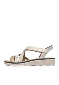 Rieker Sandały CEO-V3663-90 Złoty. Kolor: złoty. Materiał: skóra #5