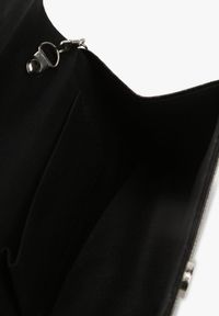 Renee - Czarna Połyskująca Torebka w Cyrkonie z Rączką Klesja. Kolor: czarny. Styl: elegancki. Rodzaj torebki: na ramię #2