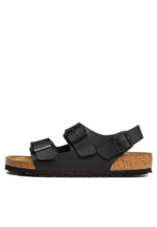 Birkenstock Sandały Milano 034791 Czarny. Kolor: czarny. Materiał: skóra