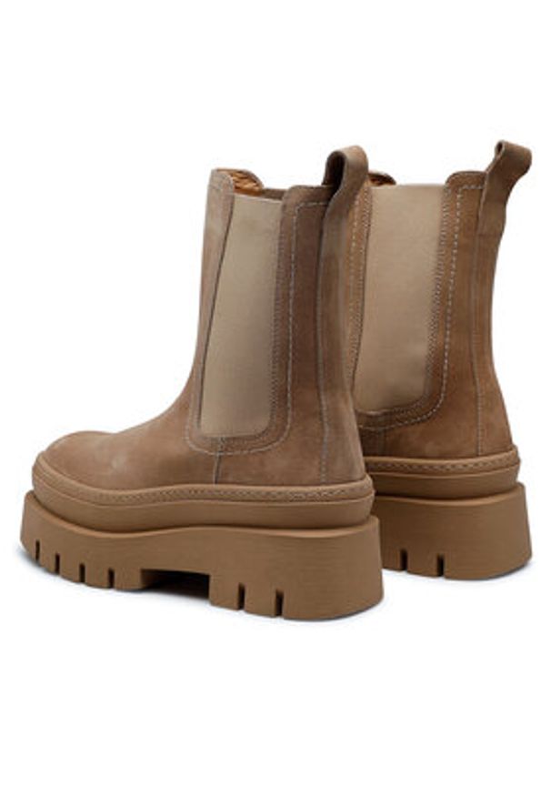 Badura Sztyblety 8118-02 Beżowy. Kolor: beżowy. Materiał: skóra