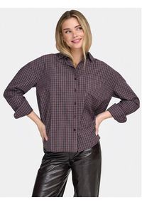 only - ONLY Koszula Fenna 15375372 Fioletowy Oversize. Kolor: fioletowy. Materiał: bawełna #6