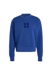 Adidas - Bluza Manchester United Seasonal Doubleknit Crew. Kolor: niebieski