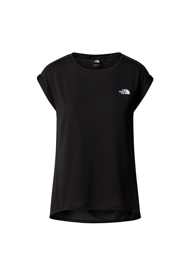 Koszulka damska The North Face Tanken 0A8BS2JK31 - czarna. Kolor: czarny. Materiał: poliester, tkanina. Długość rękawa: krótki rękaw. Długość: krótkie. Sport: fitness