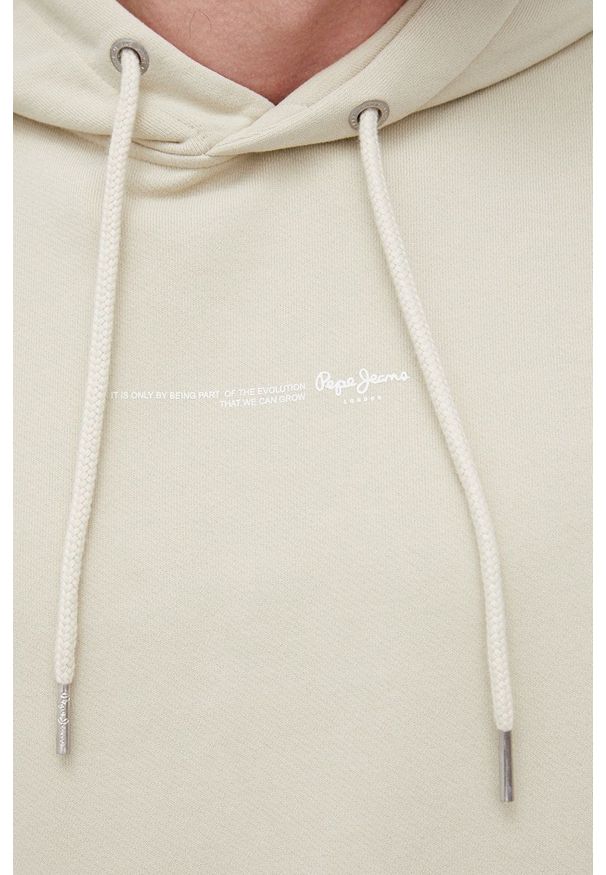 Pepe Jeans bluza bawełniana David męska kolor zielony z kapturem gładka. Typ kołnierza: kaptur. Kolor: zielony. Materiał: bawełna. Wzór: gładki