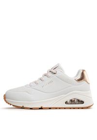 skechers - Skechers Sneakersy Uno Shimmer Away 155196/WHT Biały. Kolor: biały. Materiał: skóra #3