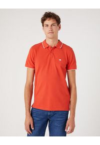 Wrangler - WRANGLER POLO SHIRT MĘSKA KOSZULKA POLO POLÓWKA PAPRIKA W7BHK4R41 112330857. Typ kołnierza: polo #1