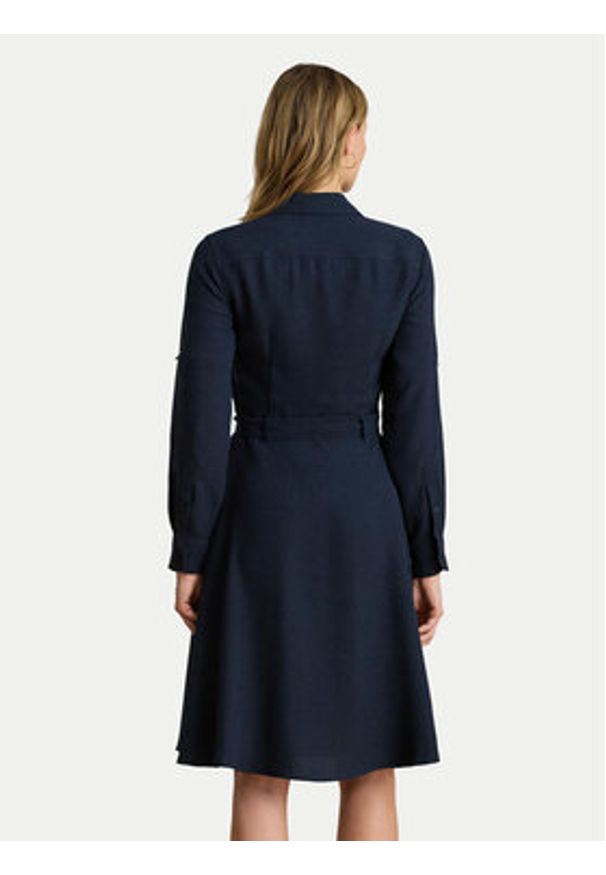 Lauren Ralph Lauren - LAUREN RALPH LAUREN Sukienka koszulowa 200980920001 Granatowy Regular Fit. Kolor: niebieski. Materiał: syntetyk. Typ sukienki: koszulowe