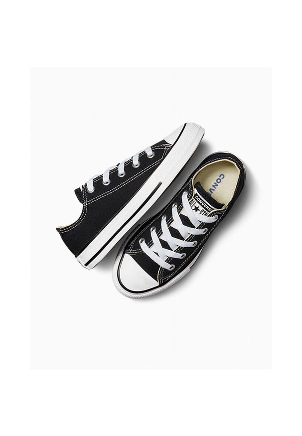 Buty Dziecko Converse Chuck Taylor All Star Ox czarny. Okazja: na co dzień. Kolor: czarny. Model: Converse All Star. Sport: turystyka piesza