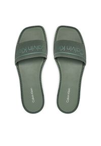 Calvin Klein Klapki Flat Slide He HW0HW01989 Zielony. Kolor: zielony #5