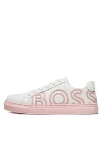 BOSS - Boss Sneakersy J19081 Różowy. Kolor: różowy. Materiał: skóra #5