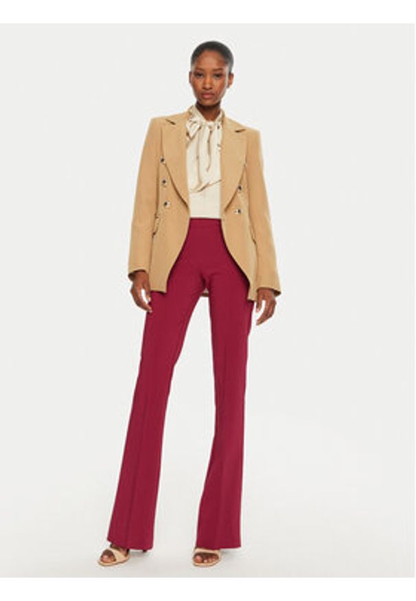 Maryley Marynarka 24IB139/43ER Brązowy Regular Fit. Kolor: brązowy. Materiał: syntetyk