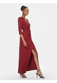 Rinascimento Sukienka koktajlowa CFC0019273002 Bordowy Regular Fit. Kolor: czerwony. Materiał: syntetyk. Styl: wizytowy