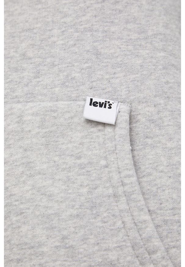 Levi's® - Levi's Bluza damska kolor szary z kapturem melanżowa. Okazja: na spotkanie biznesowe. Typ kołnierza: kaptur. Kolor: szary. Materiał: dzianina. Długość rękawa: długi rękaw. Długość: długie. Wzór: melanż. Styl: biznesowy