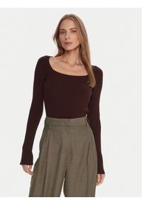 Kontatto Sweter 3M0830C Brązowy Slim Fit. Kolor: brązowy. Materiał: syntetyk #1