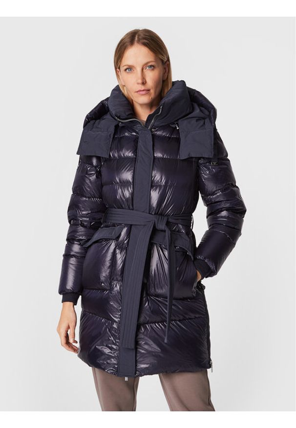 DIEGO M - Diego M Kurtka puchowa 22IM-R432 Granatowy Slim Fit. Kolor: niebieski. Materiał: syntetyk