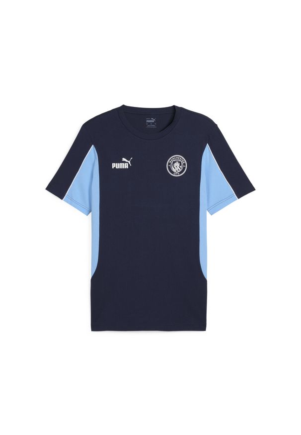 Puma - Męska koszulka Manchester City ftblARCHIVE PUMA Navy Team Light Blue. Kolor: niebieski. Materiał: guma. Wzór: nadruk. Sport: piłka nożna