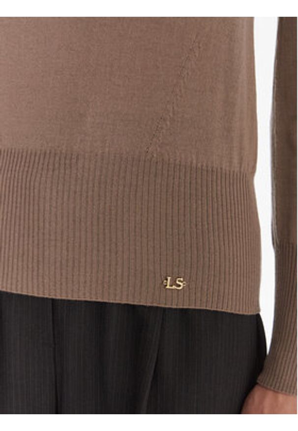 Luisa Spagnoli Golf Manos 100106 Czarny Slim Fit. Typ kołnierza: golf. Kolor: czarny. Materiał: wełna