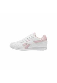Buty do chodzenia dla dzieci Reebok Royal CL Jogger. Zapięcie: sznurówki. Kolor: biały, wielokolorowy, różowy. Materiał: materiał, syntetyk, tkanina. Szerokość cholewki: normalna. Model: Reebok Royal. Sport: turystyka piesza