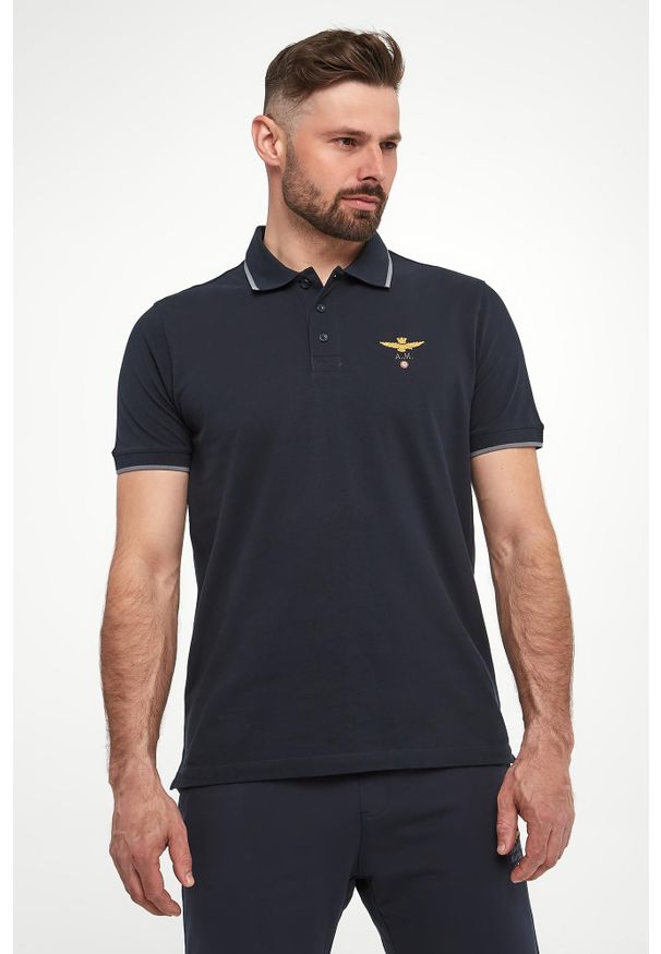 Aeronautica Militare - Polo męskie AERONAUTICA MILITARE. Typ kołnierza: polo