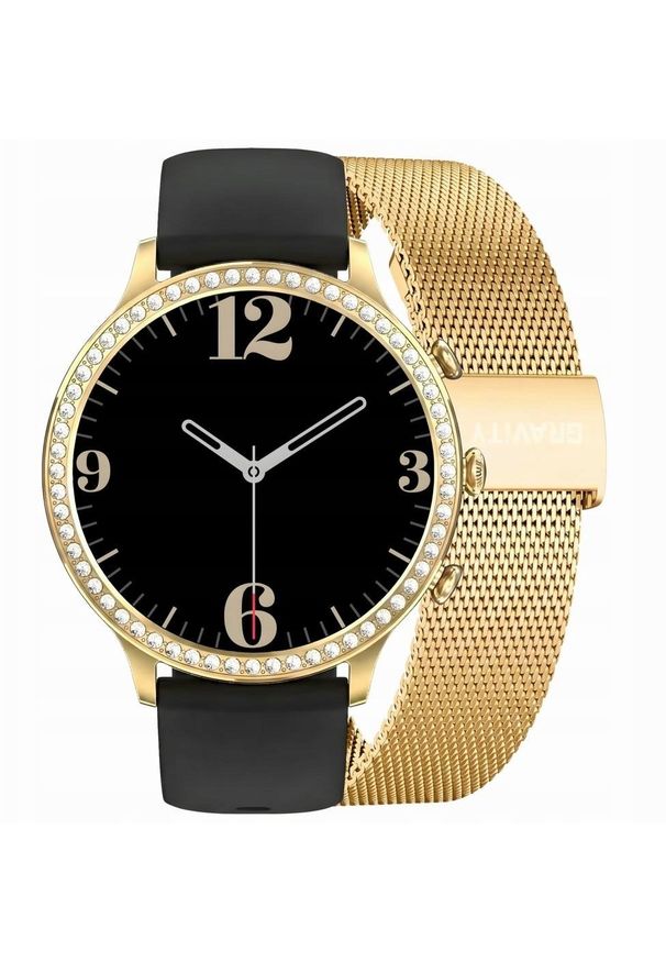 Smartwatch Gravity Złoty Pasek i Bransoleta GT5-1. Rodzaj zegarka: smartwatch. Kolor: złoty