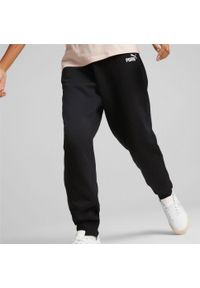 Puma - Spodnie damskie Pum ESS+ Embroidery High-Waist Pants FL. Stan: podwyższony. Kolor: czarny