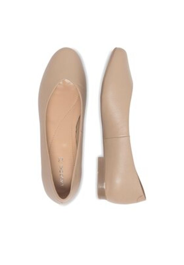 Lasocki Baleriny EST-RUMBA-02 Beżowy. Kolor: beżowy. Materiał: skóra