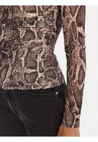 Guess Bluzka W5BP32 KCZC2 Beżowy Slim Fit. Kolor: beżowy. Materiał: syntetyk #4