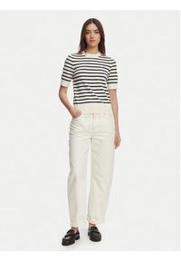 TOMMY HILFIGER - Tommy Hilfiger Sweter WW0WW49705 Biały Slim Fit. Kolor: biały. Materiał: syntetyk, bawełna #4