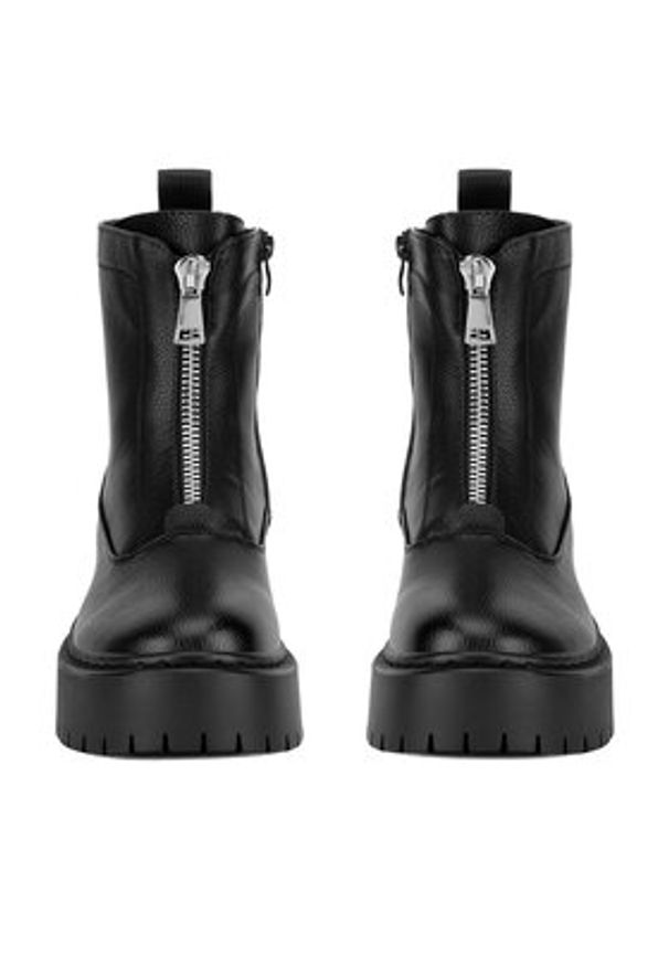 DeeZee Botki HY13123-35 Czarny. Kolor: czarny. Materiał: materiał