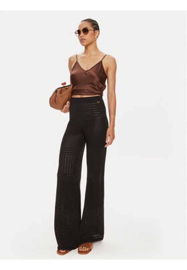 TwinSet - TWINSET Spodnie materiałowe 241TT3163 Czarny Slim Fit. Kolor: czarny. Materiał: syntetyk