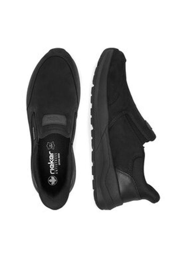 Rieker Sneakersy 06052-00 Czarny. Kolor: czarny. Materiał: skóra, nubuk