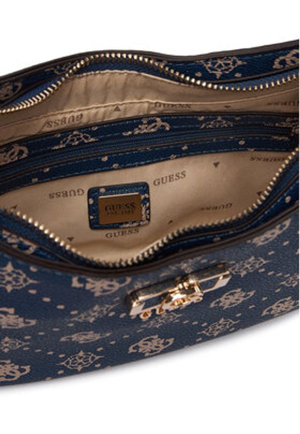 Guess Torebka Emelie Logo HWGP99 28180 Granatowy. Kolor: niebieski. Materiał: skórzane