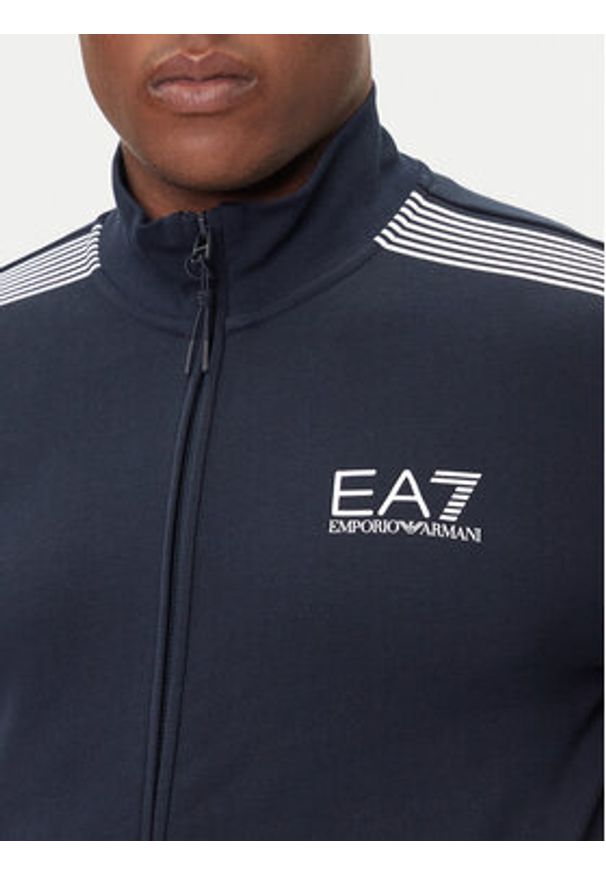 EA7 Emporio Armani Dres 7M000966 AF10377 UB102 Granatowy Slim Fit. Kolor: niebieski. Materiał: bawełna