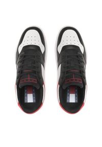 Tommy Jeans Sneakersy Basket Leather EM0EM01162 Kolorowy. Materiał: skóra. Wzór: kolorowy