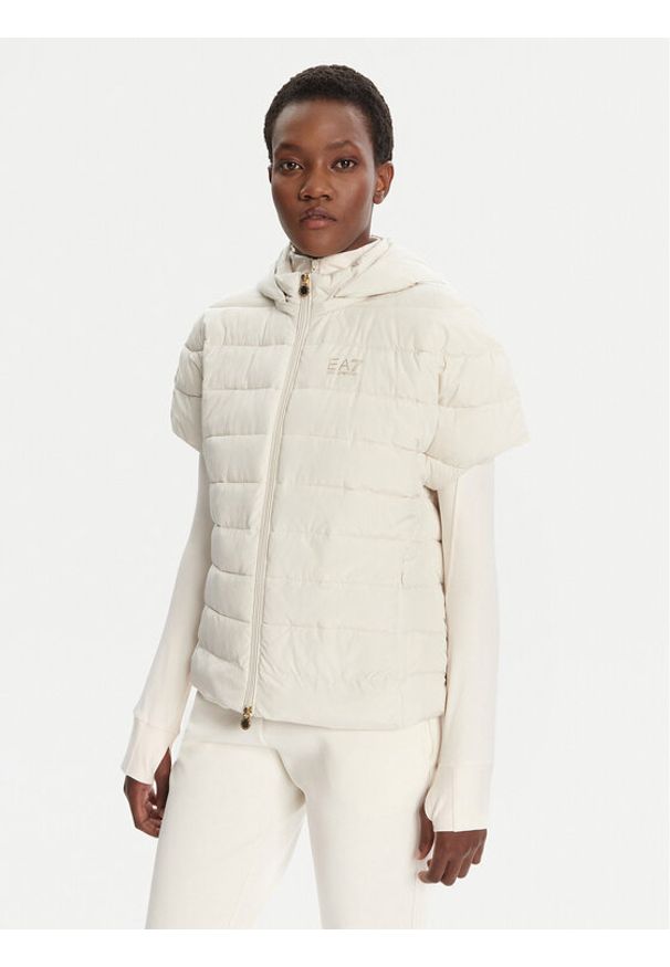 EA7 Emporio Armani Bezrękawnik 7W000090 AF12476 U1112 Beżowy Relaxed Fit. Kolor: beżowy. Materiał: syntetyk. Długość rękawa: bez rękawów